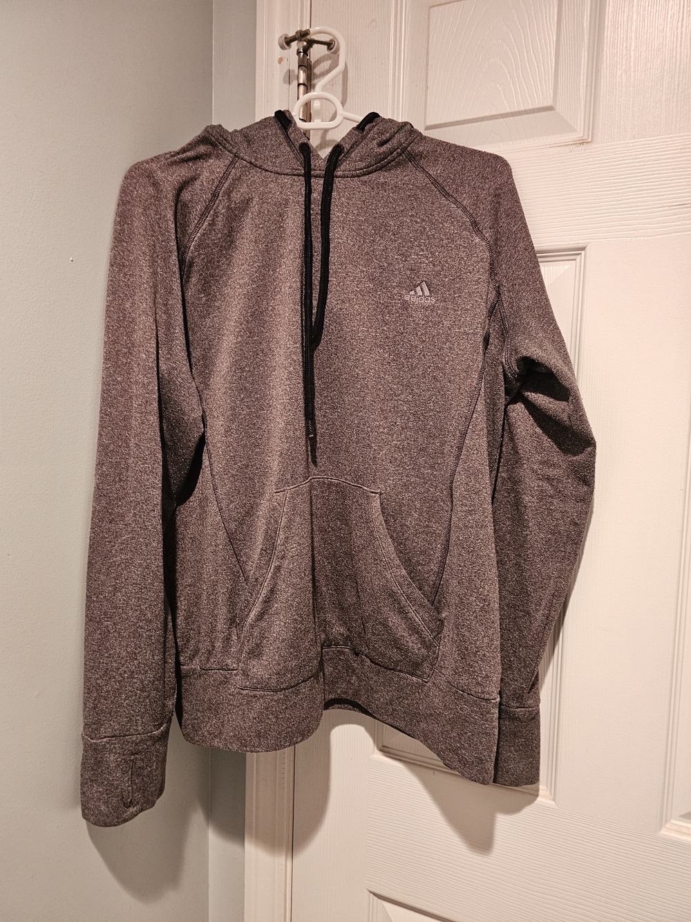 Adidas Women’s Heathered Gray Pullover Hoodie